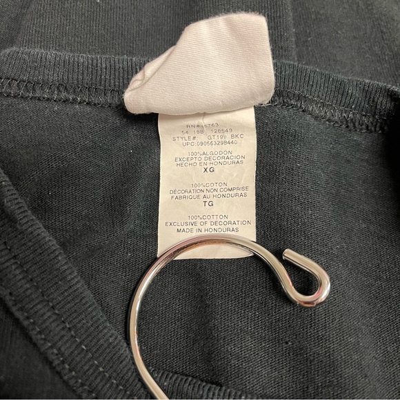 Champion Vintage T-Shirt Men's Size XL Black Big C Logo Patch Short Sleeve Retro - Picture 7 of 7